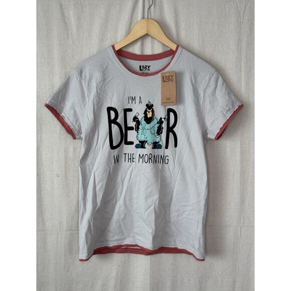 NWT Lazy One "I Am A Bear" Pajama Set Women XS/S Orange Cream Animal Cozycore - Picture 2 of 13